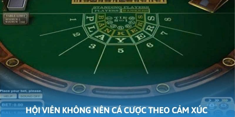 Hội viên không nên cá cược theo cảm xúc cá nhân